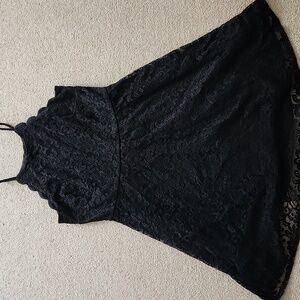 Fortune & Ivy black lace dress size 1X dressy wedding